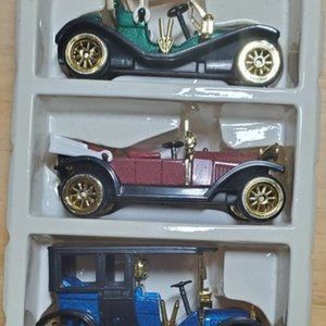 vintage metal cars set